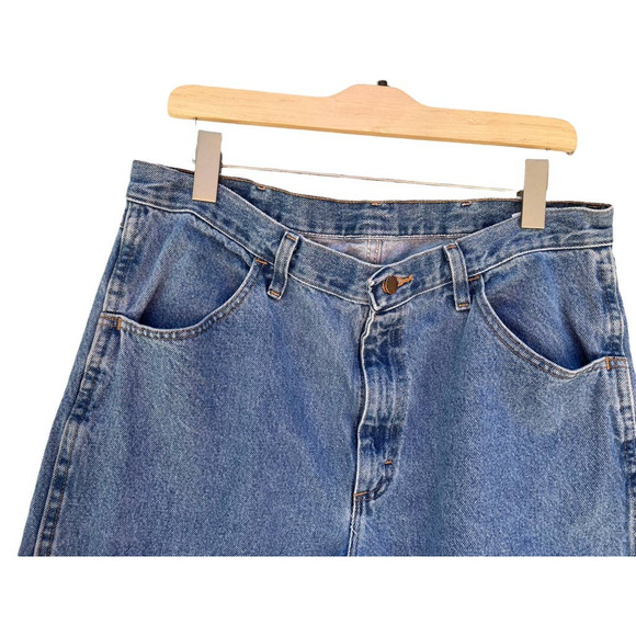 Rustler Men's Blue Jeans High Rise Straight Leg Denim 90s 36x30 - Picture 5 of 8